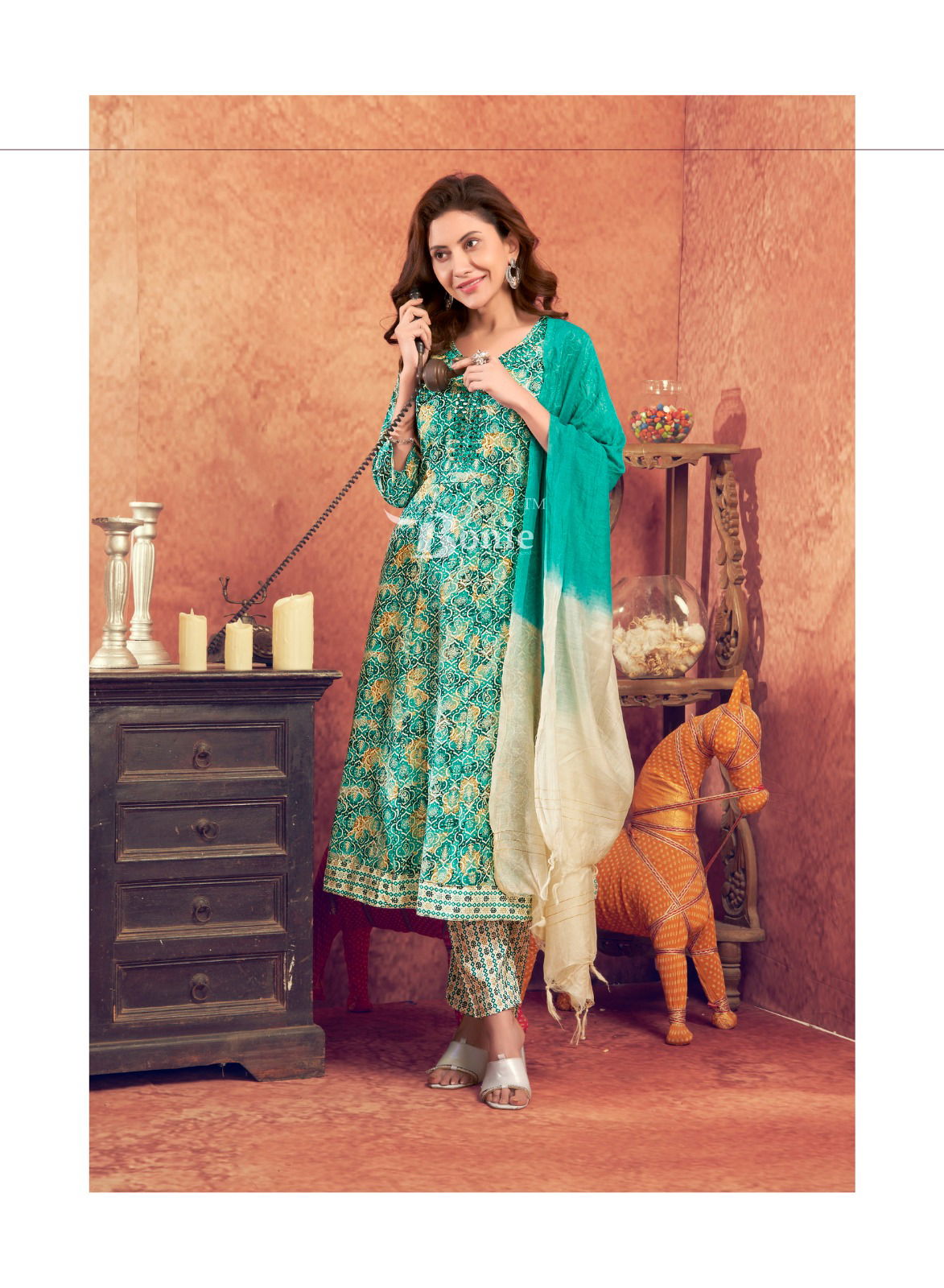 Aneri Vol 3 By Bonie Printed Anarkali Kurti With Bottom Dupatta Wholesale Price In Surat